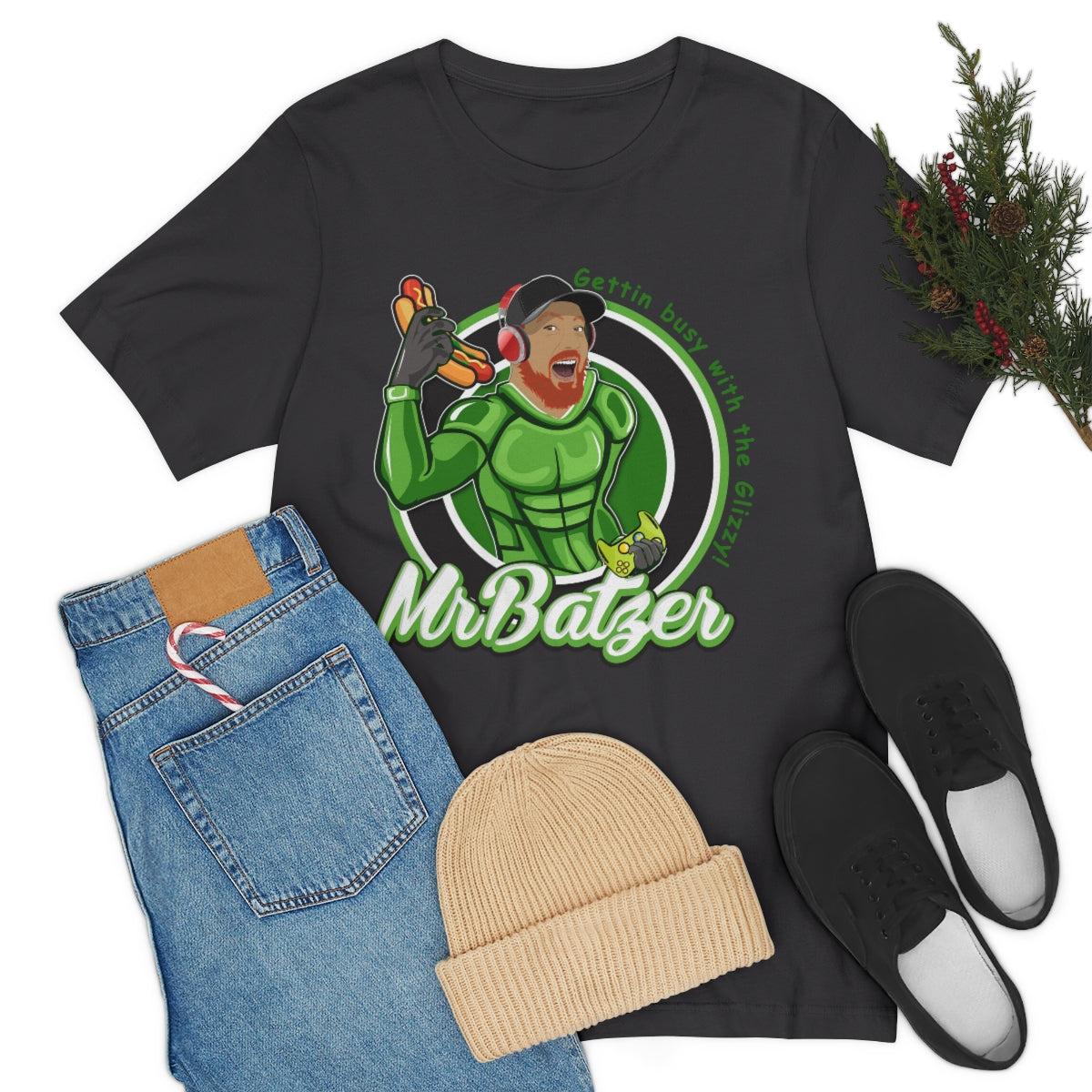 Double Print Unisex Jersey Short Sleeve Tee