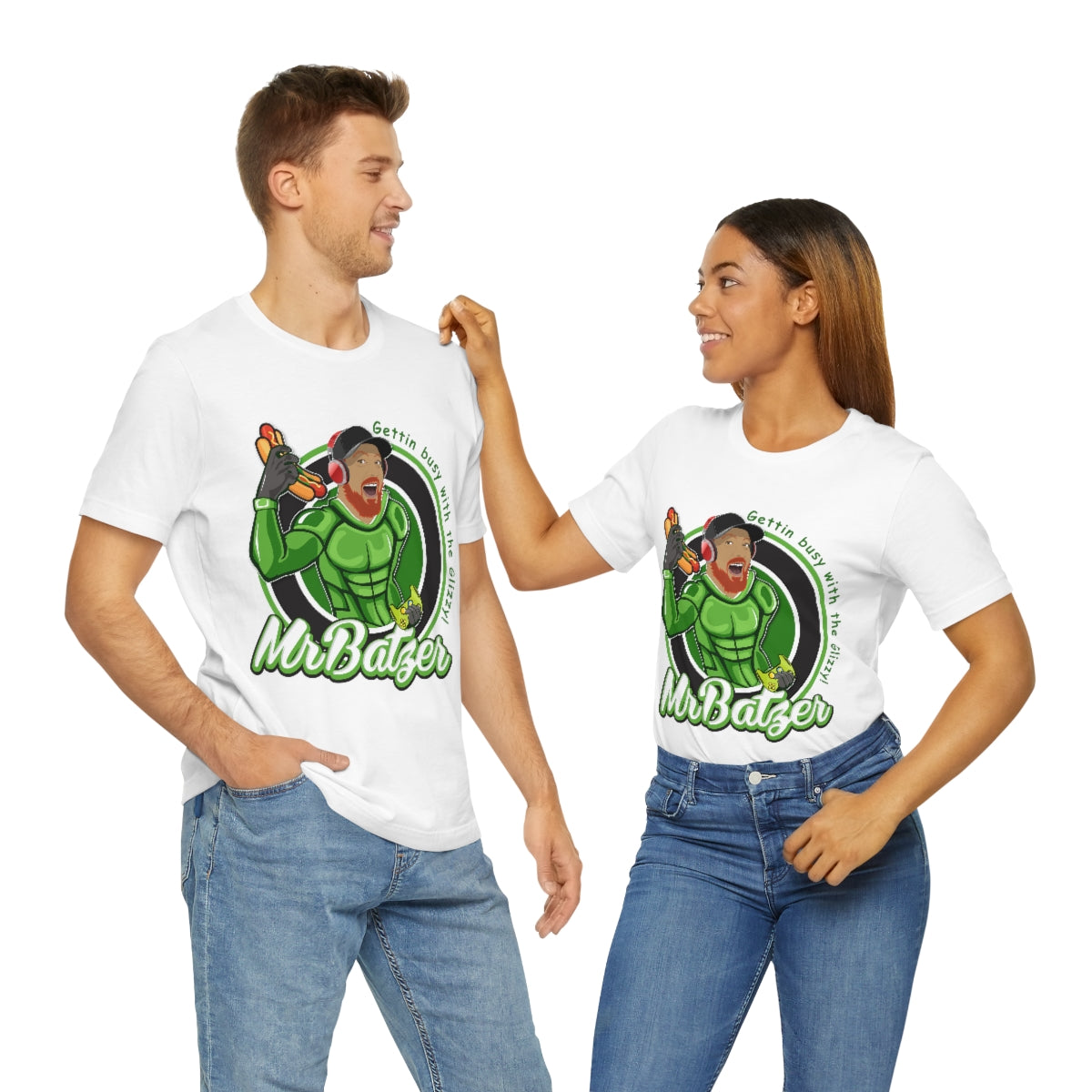 Double Print Unisex Jersey Short Sleeve Tee